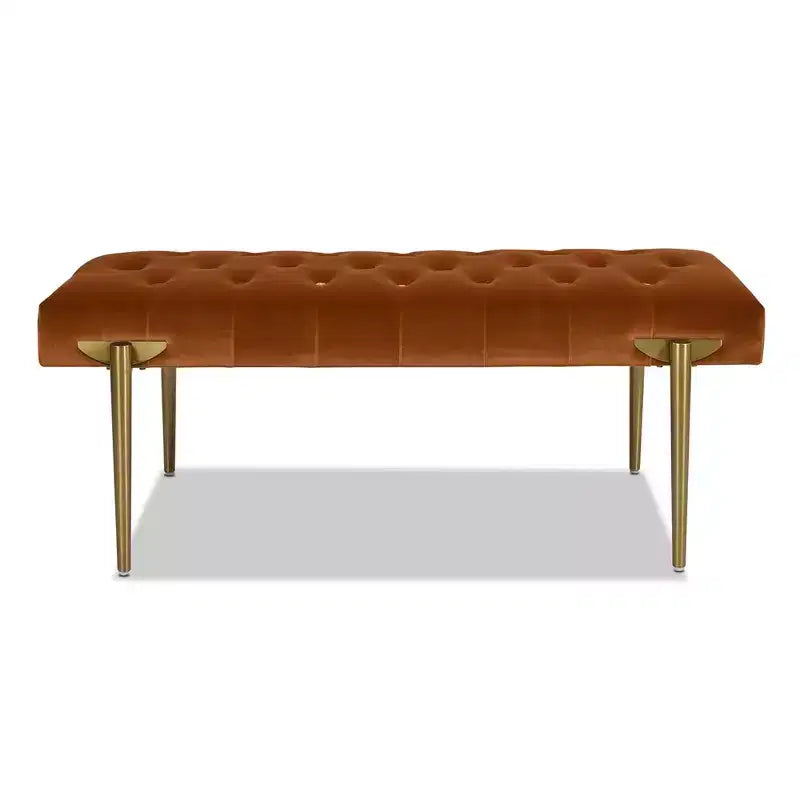Banc d'appoint rembourré doré Aria Jennifer Taylor Home