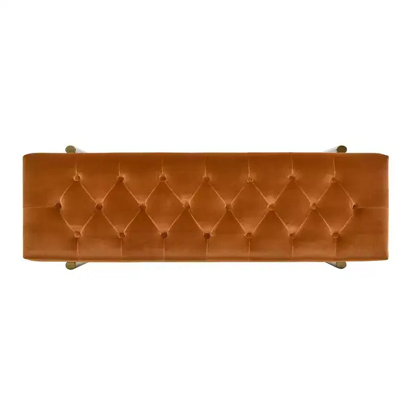 Banc d'appoint rembourré doré Aria Jennifer Taylor Home