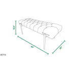 Banc d'appoint rembourré doré Aria Jennifer Taylor Home