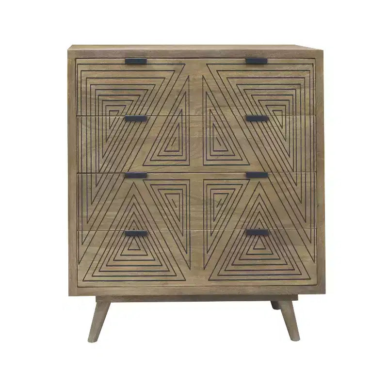 Amarily Commode d'appoint 4 tiroirs style Mid-Century - HOMES: Inside + Out