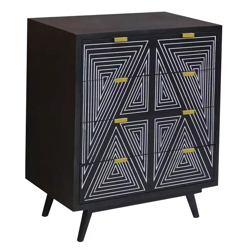 Amarily Commode d'appoint 4 tiroirs style Mid-Century - HOMES: Inside + Out