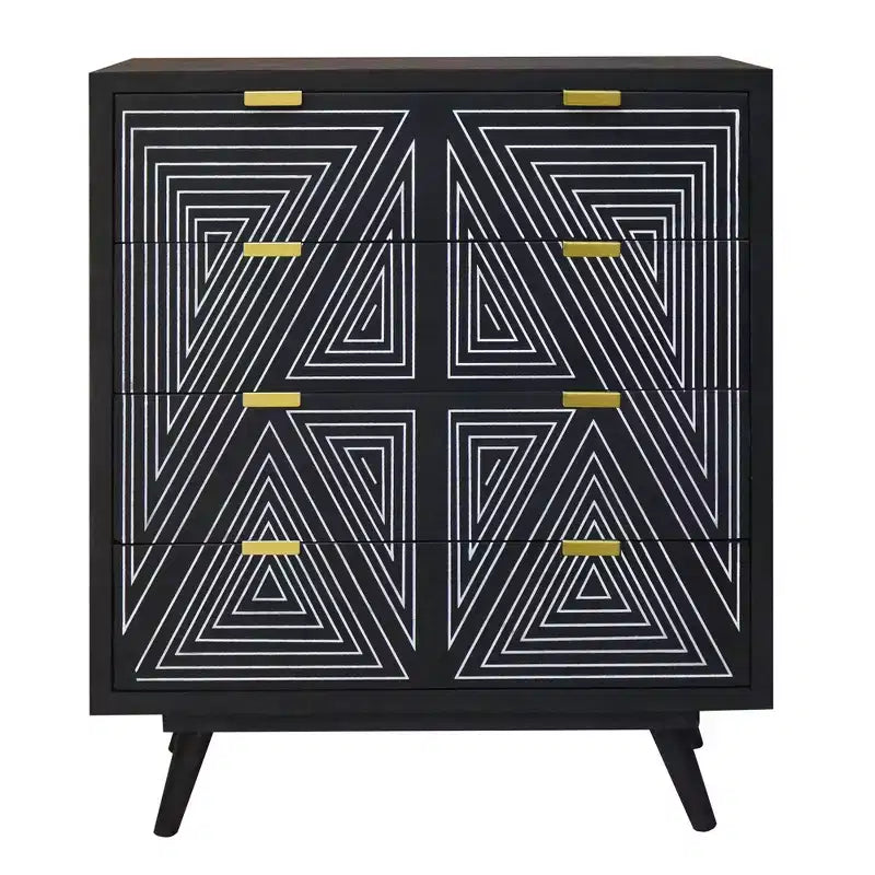 Amarily Commode d'appoint 4 tiroirs style Mid-Century - HOMES: Inside + Out