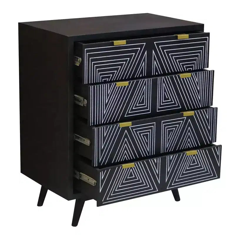 Amarily Commode d'appoint 4 tiroirs style Mid-Century - HOMES: Inside + Out