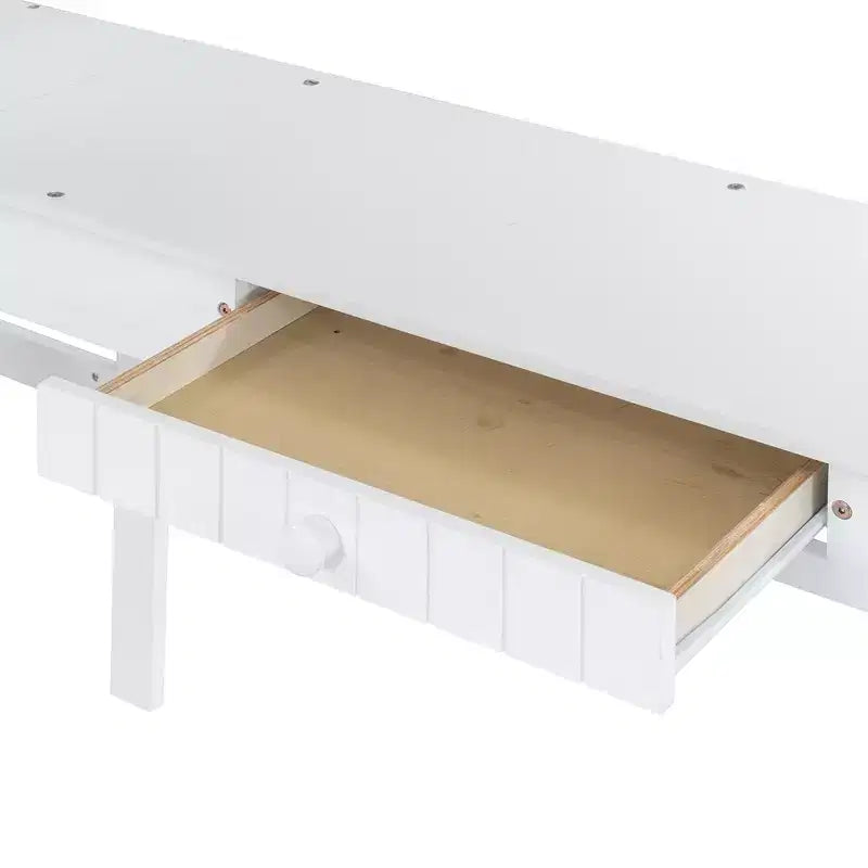 Lit superposé en bois taille double avec tiroirs, armoire, étagères et bureau - ModernLuxe