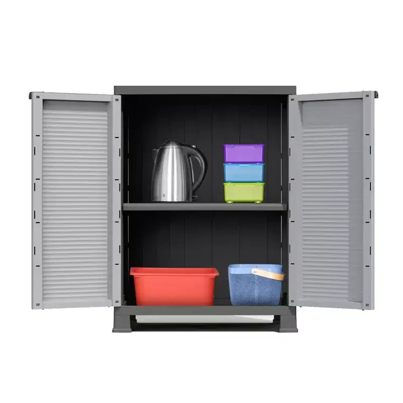 Produits de qualité RAM Meuble de rangement d'outils intérieur/extérieur PRESTIGE UTILITY avec portes doubles grises verrouillables