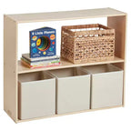 Armoire de rangement double face ECR4Kids Streamline à 2 étagères, 76 cm, Mobilier de salle de classe