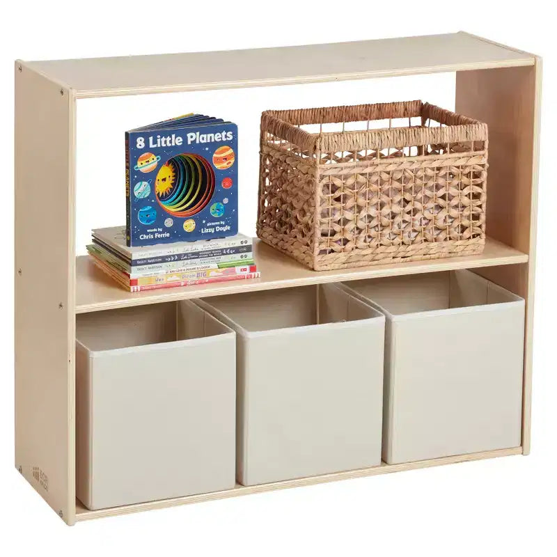 Armoire de rangement double face ECR4Kids Streamline à 2 étagères, 76 cm, Mobilier de salle de classe