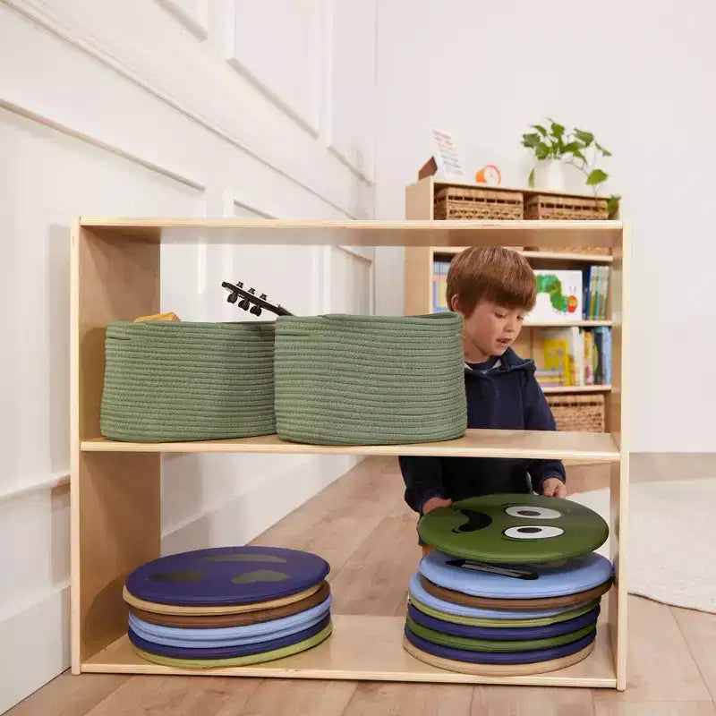 Armoire de rangement double face ECR4Kids Streamline à 2 étagères, 76 cm, Mobilier de salle de classe