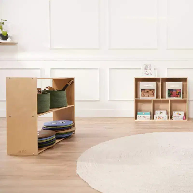 Armoire de rangement double face ECR4Kids Streamline à 2 étagères, 76 cm, Mobilier de salle de classe