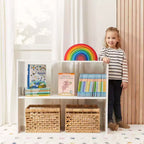 Armoire de rangement double face ECR4Kids Streamline à 2 étagères, 76 cm, Mobilier de salle de classe