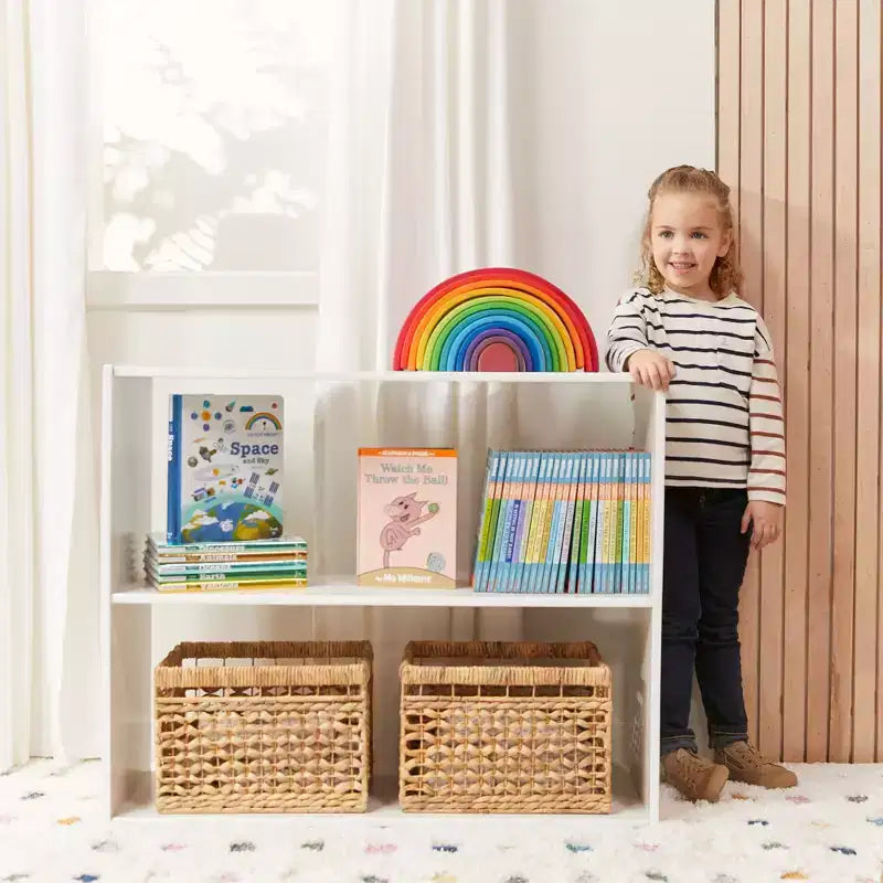 Armoire de rangement double face ECR4Kids Streamline à 2 étagères, 76 cm, Mobilier de salle de classe