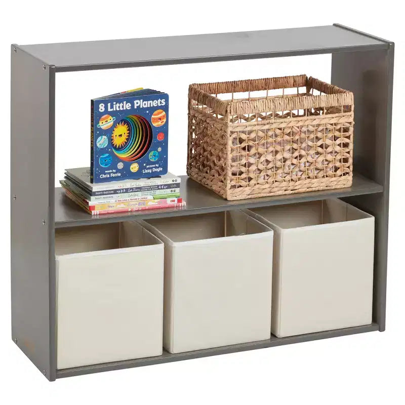 Armoire de rangement double face ECR4Kids Streamline à 2 étagères, 76 cm, Mobilier de salle de classe