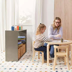 Armoire de rangement double face ECR4Kids Streamline à 2 étagères, 76 cm, Mobilier de salle de classe