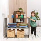Armoire de rangement double face ECR4Kids Streamline à 2 étagères, 76 cm, Mobilier de salle de classe
