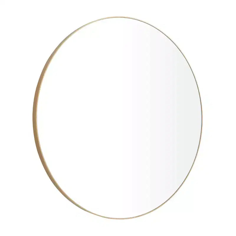 Miroir mural rond en bois avec cadre fin - Olivia & May