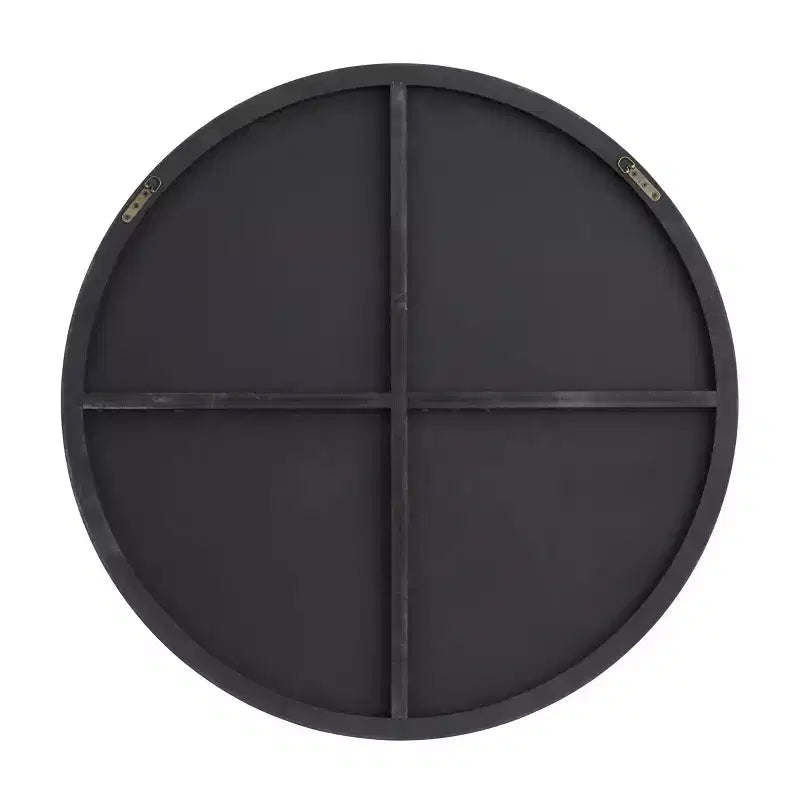 Miroir mural rond en bois avec cadre fin - Olivia & May