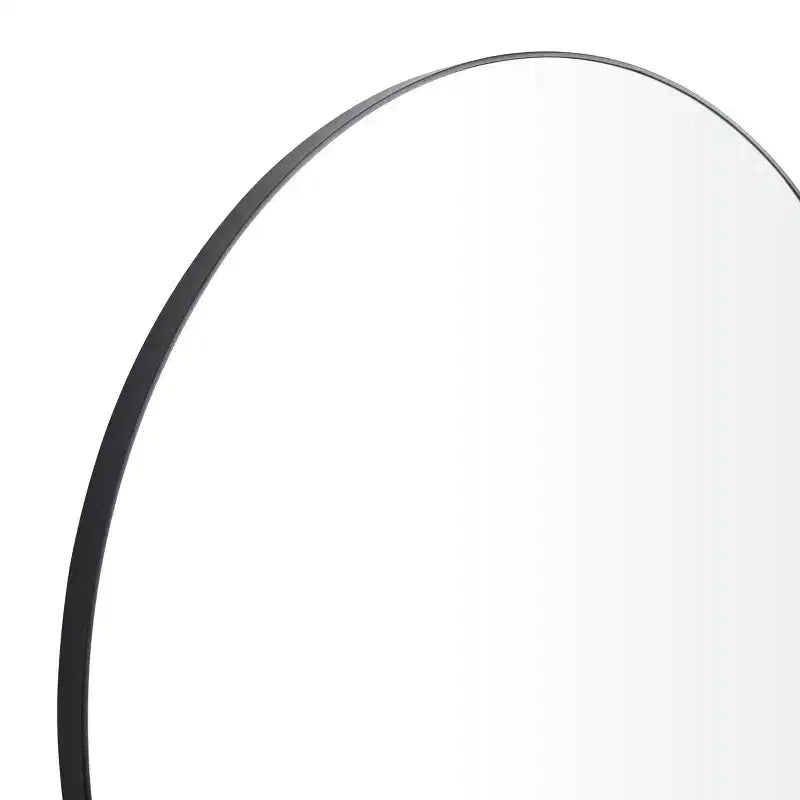 Miroir mural rond en bois avec cadre fin - Olivia & May