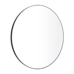 Miroir mural rond en bois avec cadre fin - Olivia & May