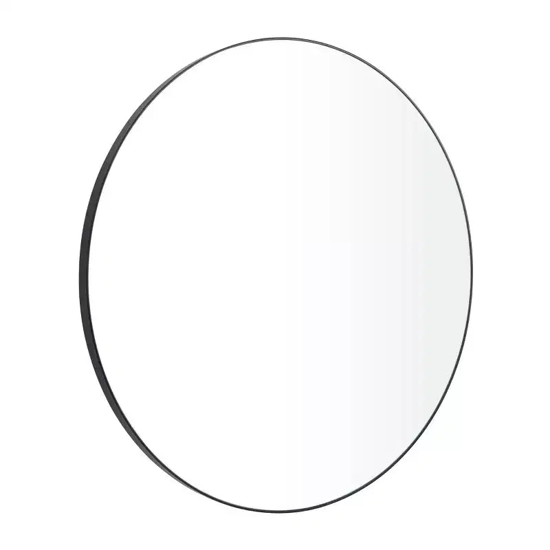 Miroir mural rond en bois avec cadre fin - Olivia & May