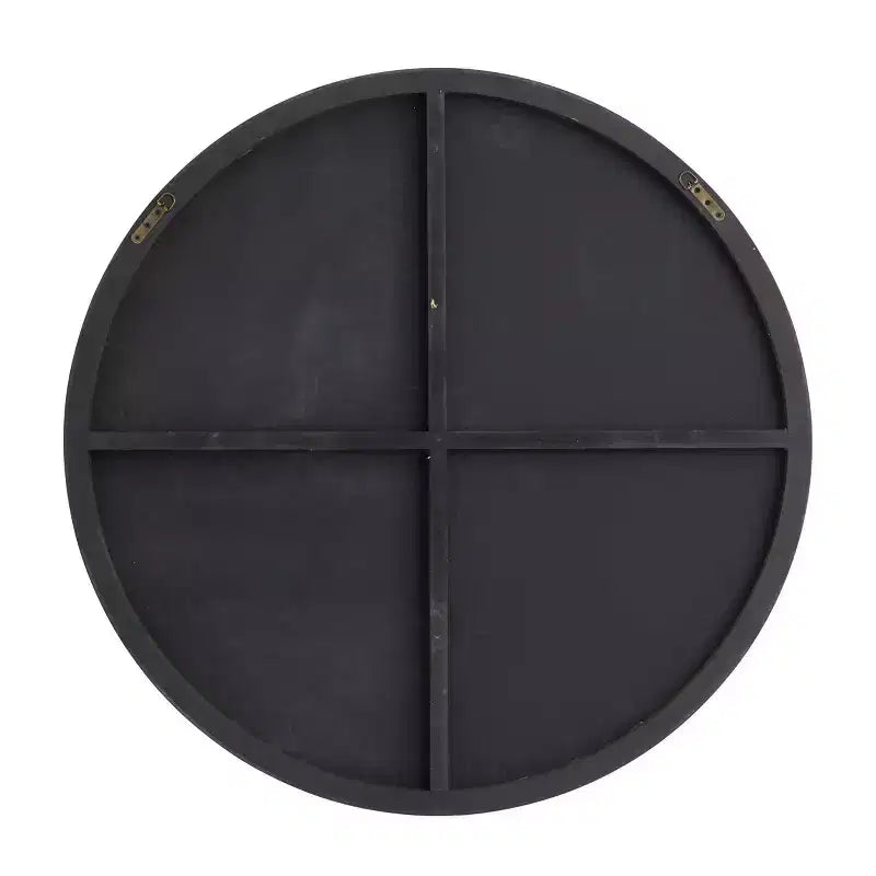 Miroir mural rond en bois avec cadre fin - Olivia & May