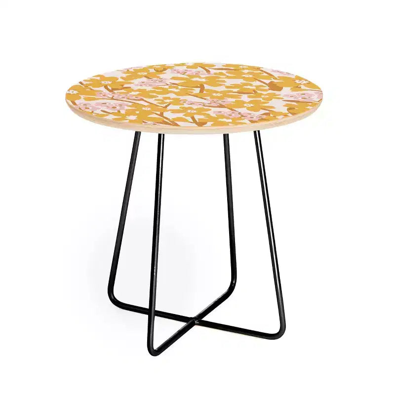 ThirtyOne Illustrations Wildflowers Side Table - Deny Designs