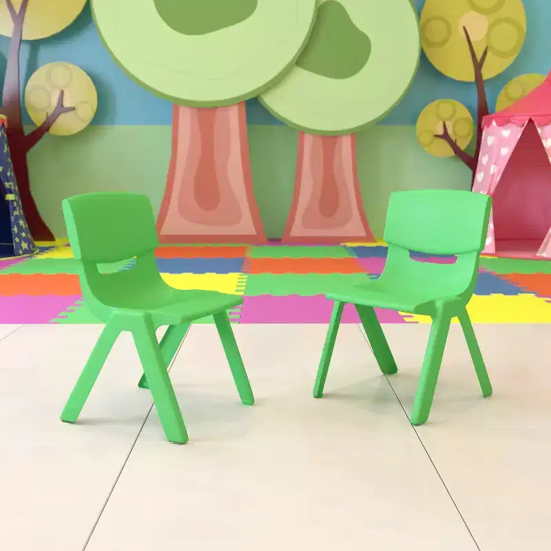 Chaise d'école empilable en plastique Flash Furniture, paquet de 10, hauteur d'assise 33,6 cm
