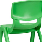 Chaise d'école empilable en plastique Flash Furniture, paquet de 10, hauteur d'assise 33,6 cm