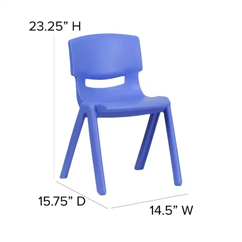 Chaise d'école empilable en plastique Flash Furniture, paquet de 10, hauteur d'assise 33,6 cm