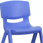 Chaise d'école empilable en plastique Flash Furniture, paquet de 10, hauteur d'assise 33,6 cm