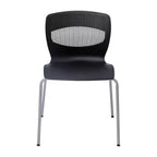 Chaise empilable ergonomique Flash Furniture série HERCULES de qualité commerciale, capacité de 350 kg, avec support lombaire et cadre en acier