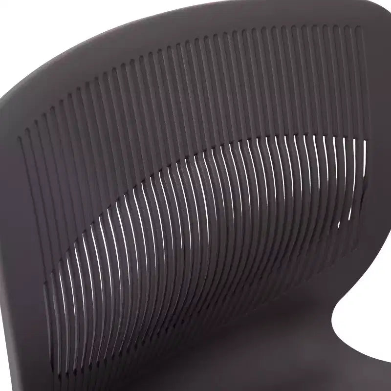 Chaise empilable ergonomique Flash Furniture série HERCULES de qualité commerciale, capacité de 350 kg, avec support lombaire et cadre en acier
