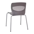 Chaise empilable ergonomique Flash Furniture série HERCULES de qualité commerciale, capacité de 350 kg, avec support lombaire et cadre en acier