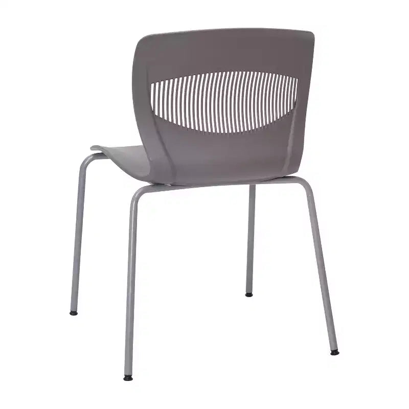 Chaise empilable ergonomique Flash Furniture série HERCULES de qualité commerciale, capacité de 350 kg, avec support lombaire et cadre en acier