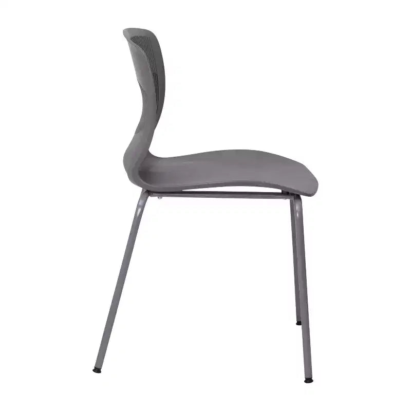 Chaise empilable ergonomique Flash Furniture série HERCULES de qualité commerciale, capacité de 350 kg, avec support lombaire et cadre en acier