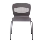 Chaise empilable ergonomique Flash Furniture série HERCULES de qualité commerciale, capacité de 350 kg, avec support lombaire et cadre en acier