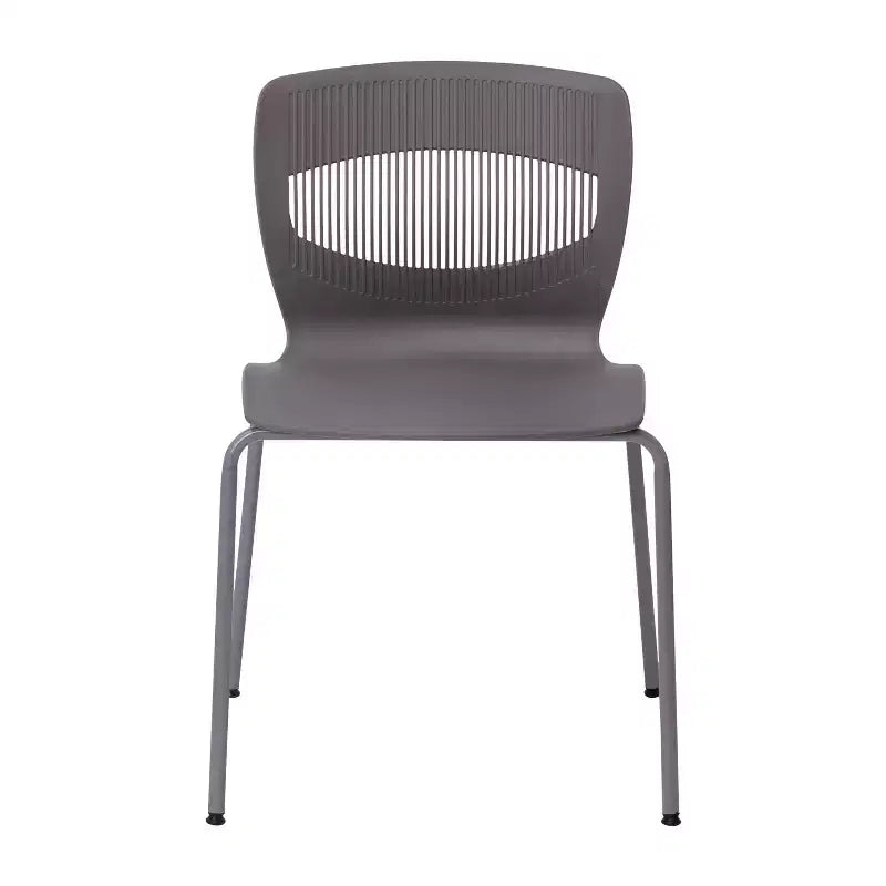 Chaise empilable ergonomique Flash Furniture série HERCULES de qualité commerciale, capacité de 350 kg, avec support lombaire et cadre en acier