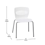Chaise empilable ergonomique Flash Furniture série HERCULES de qualité commerciale, capacité de 350 kg, avec support lombaire et cadre en acier