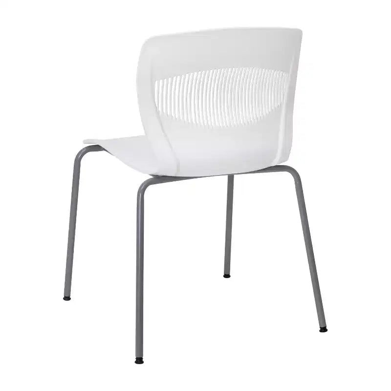 Chaise empilable ergonomique Flash Furniture série HERCULES de qualité commerciale, capacité de 350 kg, avec support lombaire et cadre en acier