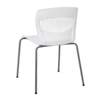 Chaise empilable ergonomique Flash Furniture série HERCULES de qualité commerciale, capacité de 350 kg, avec support lombaire et cadre en acier