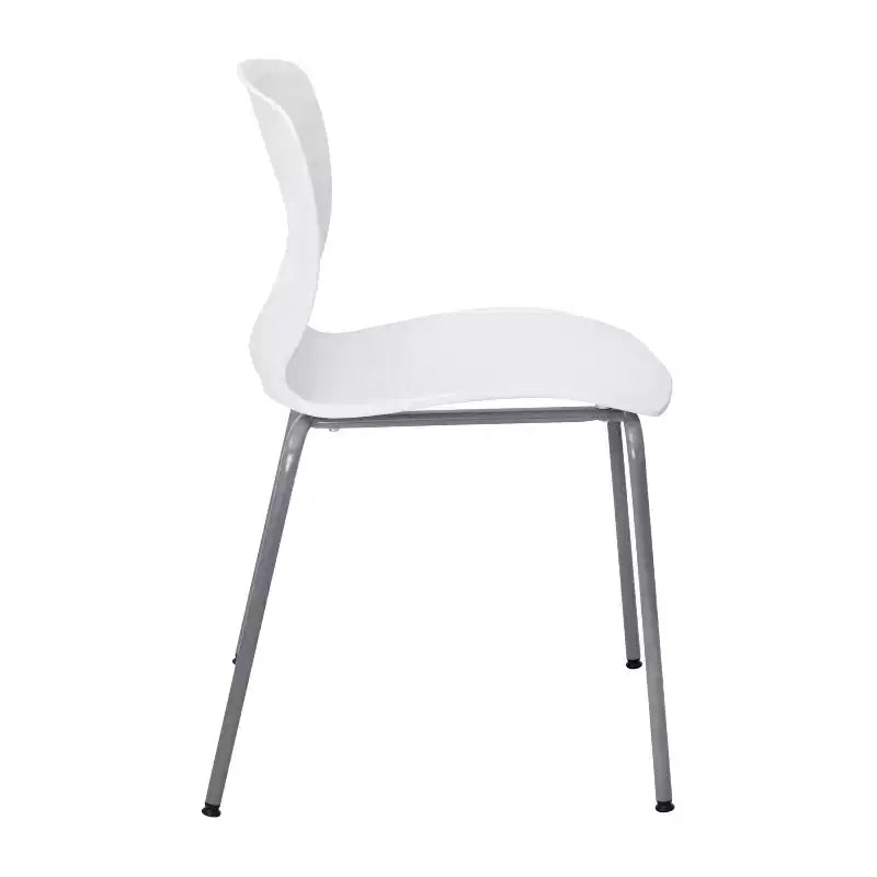 Chaise empilable ergonomique Flash Furniture série HERCULES de qualité commerciale, capacité de 350 kg, avec support lombaire et cadre en acier