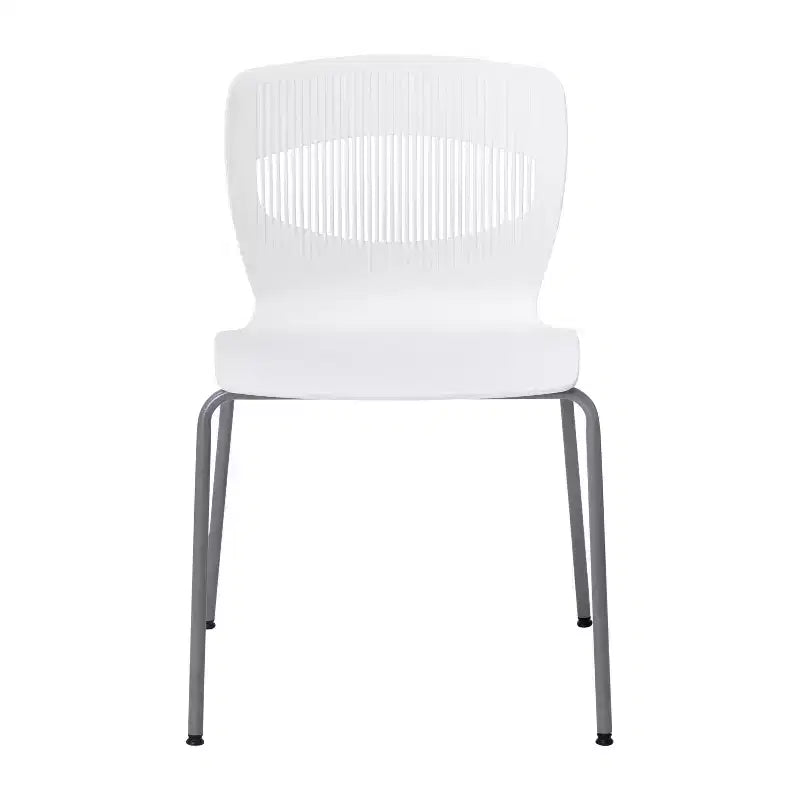 Chaise empilable ergonomique Flash Furniture série HERCULES de qualité commerciale, capacité de 350 kg, avec support lombaire et cadre en acier