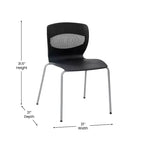 Chaise empilable ergonomique Flash Furniture série HERCULES de qualité commerciale, capacité de 350 kg, avec support lombaire et cadre en acier