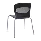 Chaise empilable ergonomique Flash Furniture série HERCULES de qualité commerciale, capacité de 350 kg, avec support lombaire et cadre en acier