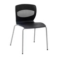 Chaise empilable ergonomique Flash Furniture série HERCULES de qualité commerciale, capacité de 350 kg, avec support lombaire et cadre en acier