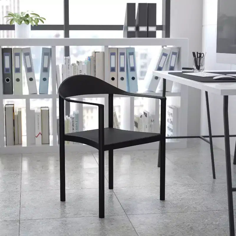 Flash Furniture Lot de 4 Chaises empilables de Café en Plastique Série HERCULES, Capacité 450 kg