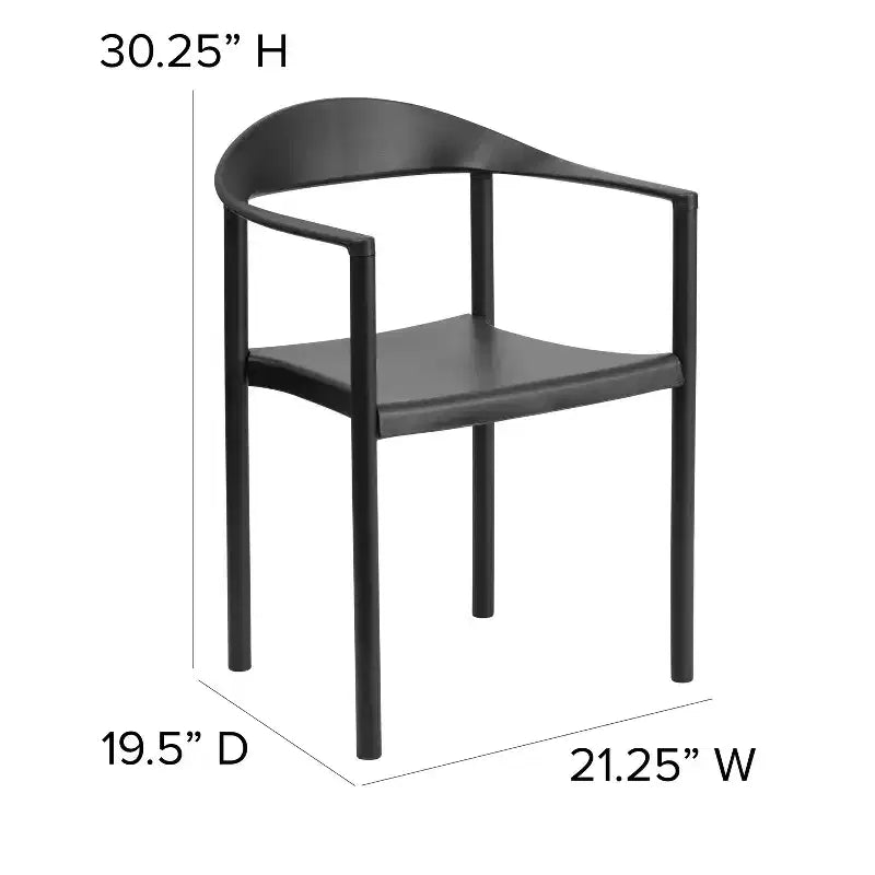 Flash Furniture Lot de 4 Chaises empilables de Café en Plastique Série HERCULES, Capacité 450 kg