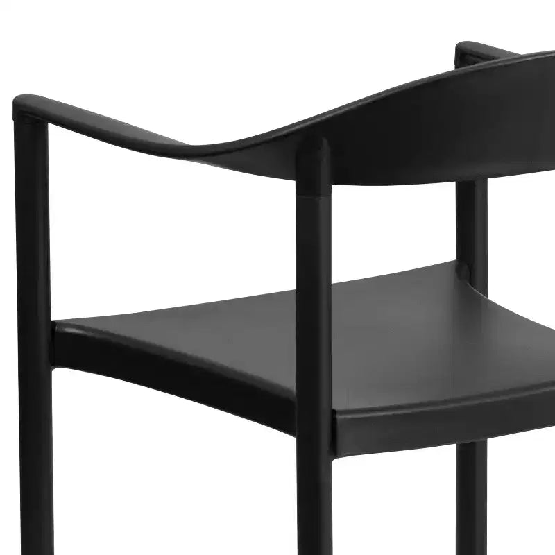 Flash Furniture Lot de 4 Chaises empilables de Café en Plastique Série HERCULES, Capacité 450 kg