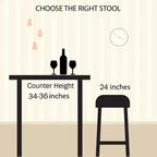 Lavish Home Lot de 4 tabourets de bar modernes de style ferme de hauteur comptoir, 61 cm, sans dossier, avec pieds en épingle à cheveux, assise en bois pour cuisine ou salle à manger
