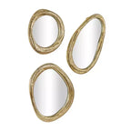 Lot de 3 miroirs muraux abstraits en aluminium - Olivia & May