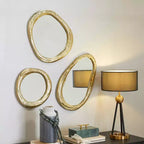 Aluminum Abstract Wall Mirror Set of 3 - Olivia & May